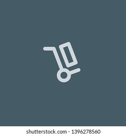 Trolley vector icon. Trolley concept stroke symbol design. Thin graphic elements vector illustration, outline pattern for your web site design, logo, UI. EPS 10.