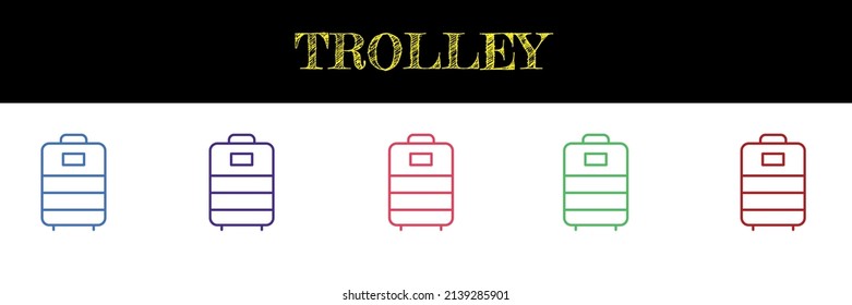 trolley vector icon, Vector EPS 10 illustration style