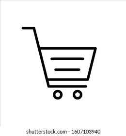 Trolley vector icon. Trolley flat sign design. Shopping symbol pictogram