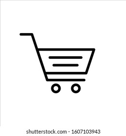 Trolley vector icon. Trolley flat sign design. Shopping symbol pictogram