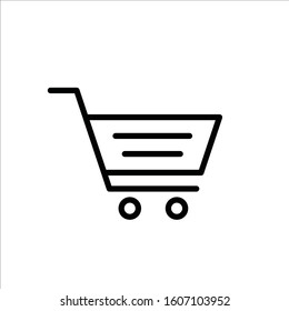 Trolley vector icon. Trolley flat sign design. Shopping symbol pictogram