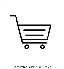 Trolley vector icon. Trolley flat sign design. Shopping symbol pictogram