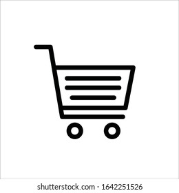Trolley vector icon. Trolley flat sign design. Shopping symbol pictogram