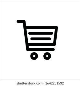 Trolley vector icon. Trolley flat sign design. Shopping symbol pictogram