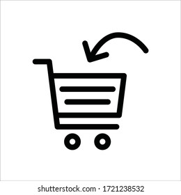 Trolley vector icon. Trolley flat sign design. Shopping symbol pictogram