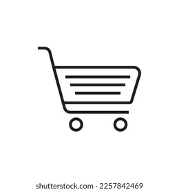 Trolley vector icon. Trolley flat sign design. Shopping trolley symbol pictogram