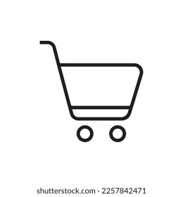 Trolley vector icon. Trolley flat sign design. Shopping trolley symbol pictogram