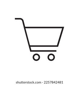 Trolley vector icon. Trolley flat sign design. Shopping trolley symbol pictogram