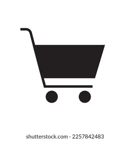 Trolley vector icon. Trolley flat sign design. Shopping trolley symbol pictogram