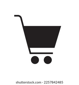 Trolley vector icon. Trolley flat sign design. Shopping trolley symbol pictogram