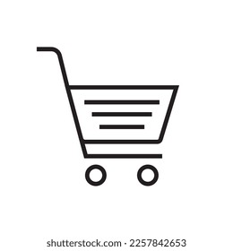 Trolley vector icon. Trolley flat sign design. Shopping trolley symbol pictogram