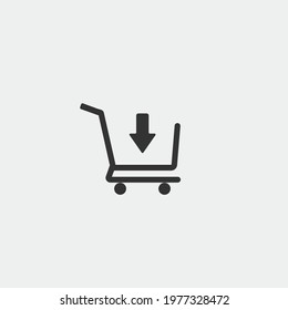 Trolley vector icon illustration sign