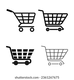 Trolley vector icon illustration template design