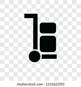 Trolley vector icon isolated on transparent background, Trolley logo concept