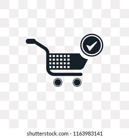 Trolley vector icon isolated on transparent background, Trolley logo concept