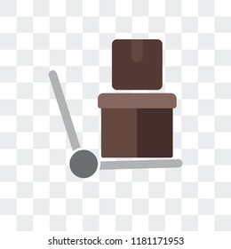 Trolley vector icon isolated on transparent background, Trolley logo concept