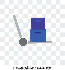 Trolley vector icon isolated on transparent background, Trolley logo concept
