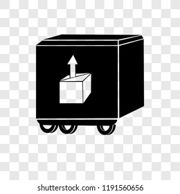 Trolley vector icon isolated on transparent background, Trolley transparency logo concept