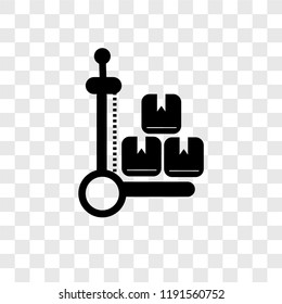 Trolley vector icon isolated on transparent background, Trolley transparency logo concept