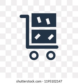 Trolley vector icon isolated on transparent background, Trolley transparency concept can be used web and mobile