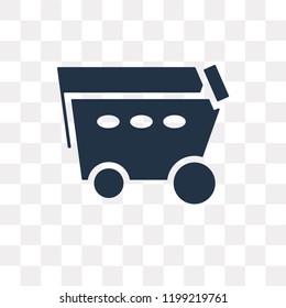 Trolley vector icon isolated on transparent background, Trolley transparency concept can be used web and mobile