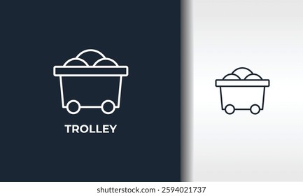 Trolley Vector, Icon Or Logo Sign Isolated Symbol Illustration