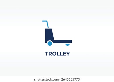 TROLLEY Vektor, Symbol oder Logo, einzelne Symbolgrafik