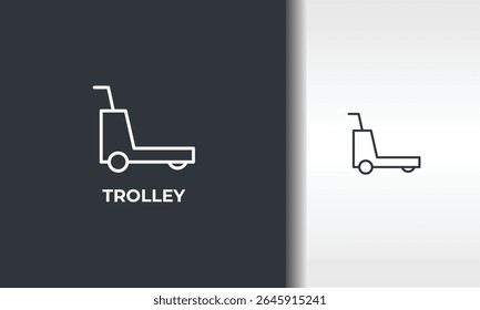 Trolley Vector, Icon Or Logo Sign Isolated Symbol Illustration