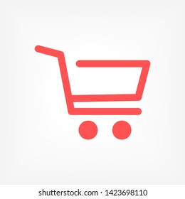 Trolley Vector icon . Lorem Ipsum Illustration design
