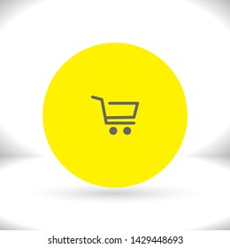 Trolley Vector icon . Lorem Ipsum Illustration design