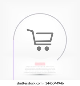 Trolley Vector icon . Lorem Ipsum Illustration design