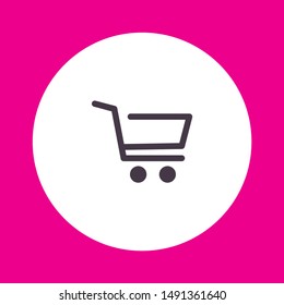 Trolley Vector icon . Lorem Ipsum Illustration design