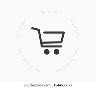 Trolley Vector icon . Lorem Ipsum Illustration design