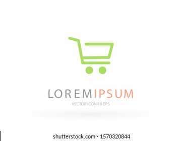 Trolley Vector icon . Lorem Ipsum Illustration design