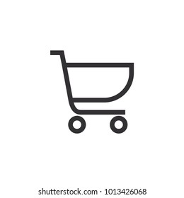 Trolley vector icon. Shopping cart symbol modern, simple, vector, icon for website design, mobile app, ui. Vector Illustration