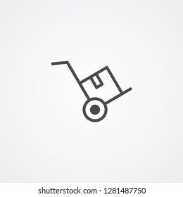 Trolley vector icon sign symbol