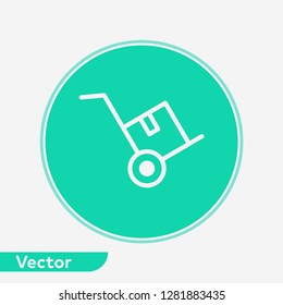 Trolley vector icon sign symbol