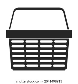 Trolley vector icon.Black vector icon isolated on white background trolley.