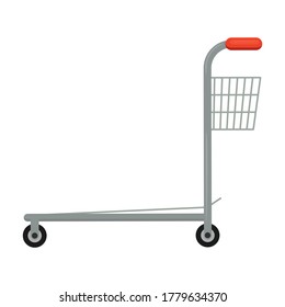 Trolley, Vektorsymbol.Cartoon, Vektorsymbol einzeln auf weißem Hintergrund.