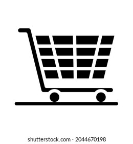 Trolley. Vector illustration of trolley icon. Isolated on a blank, editable and changeable background.