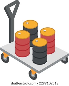 trolley Vector illustration on a transparent background. Premium quality symbols. Flat icons for concept and graphic design.