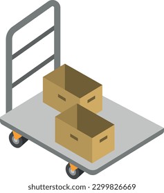 trolley Vector illustration on a transparent background. Premium quality symbols. Flat icons for concept and graphic design.