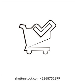 Trolley vector logo design arts