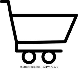 Trolley Vector Thick Line Icon For Personal And Commercial Use.

