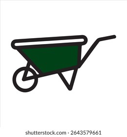 Trolley vegetable garden icon vector