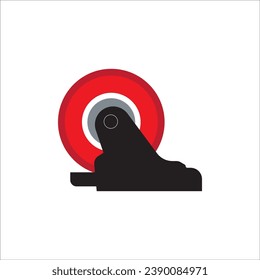 TROLLEY WHEEL ICON VECTOR ILLUSTRATION SYMBOL DESIGN