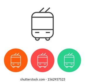 trolleybus 10 eps bond icon design vector graphics