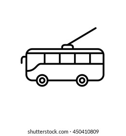 Trolleybus icon isolated on a white background