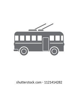 Trolleybus icon. Simple element illustration. Trolleybus symbol design from Transport collection set. Can be used for web and mobile on white background