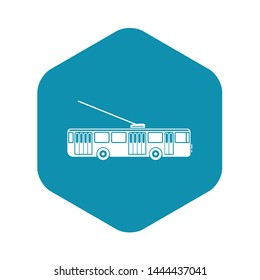 Trolleybus icon. Simple illustration of trolleybus vector icon for web design